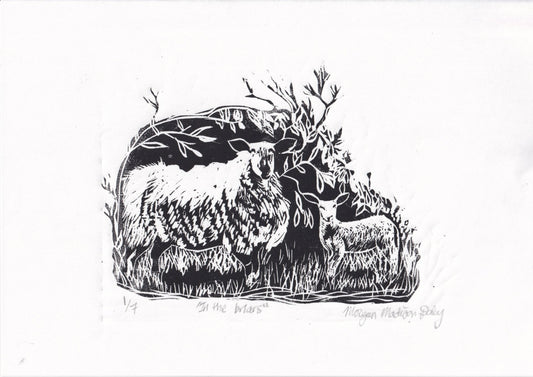 'In the briars' Woodcut Print